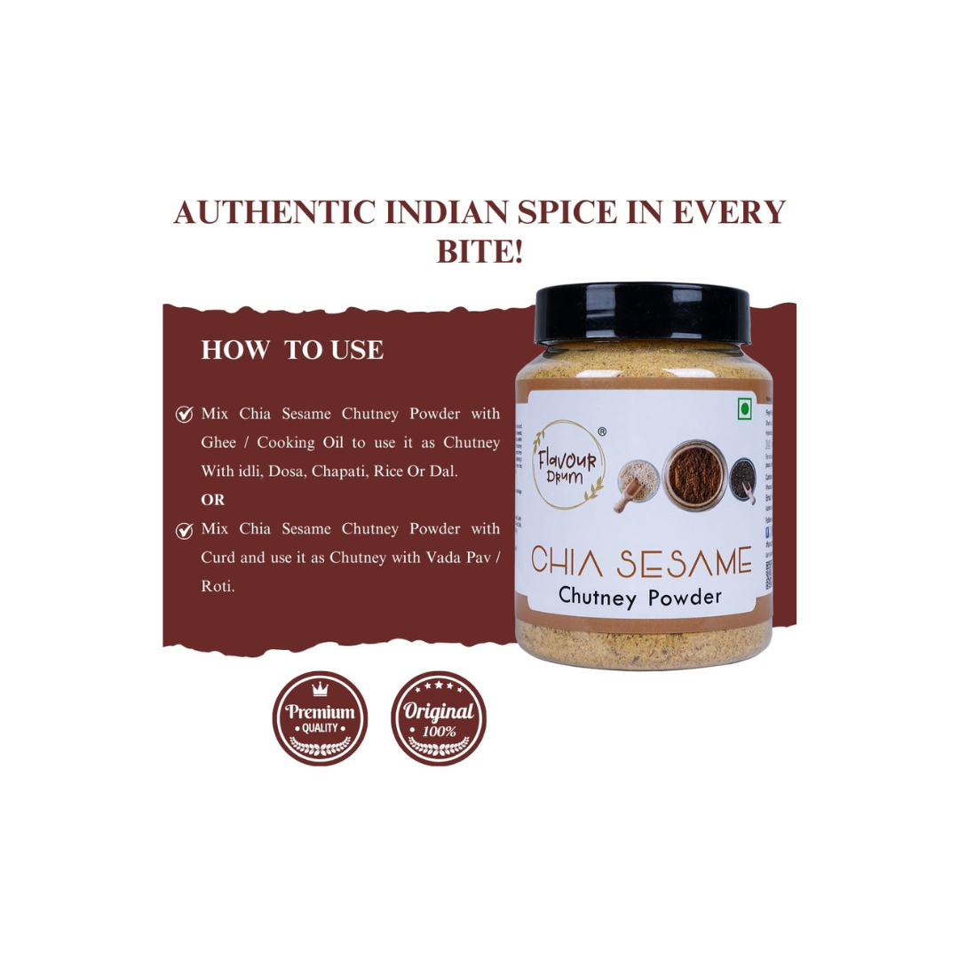 Flavour Drum Chia Sesame Chutney Powder